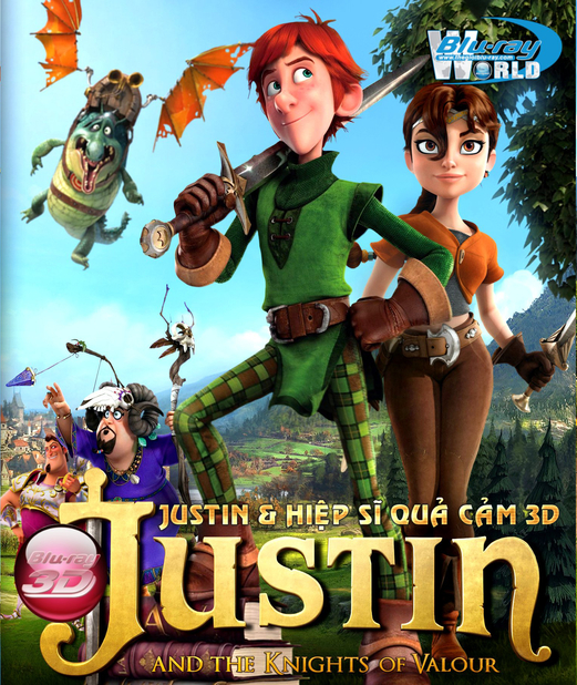 D187. Justin And The Knights Of Valour - JUSTIN & HIỆP SỸ QUẢ CẢM 3D 25G(DTS-HD MA 5.1) 